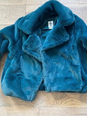 Teal Faux FurJacket - Cozy Winter Coat